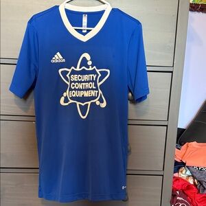 Adidas Royal Blue Security Control Equipment soccer jersey